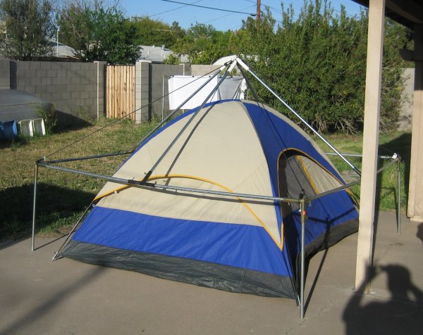 frame over dome tent